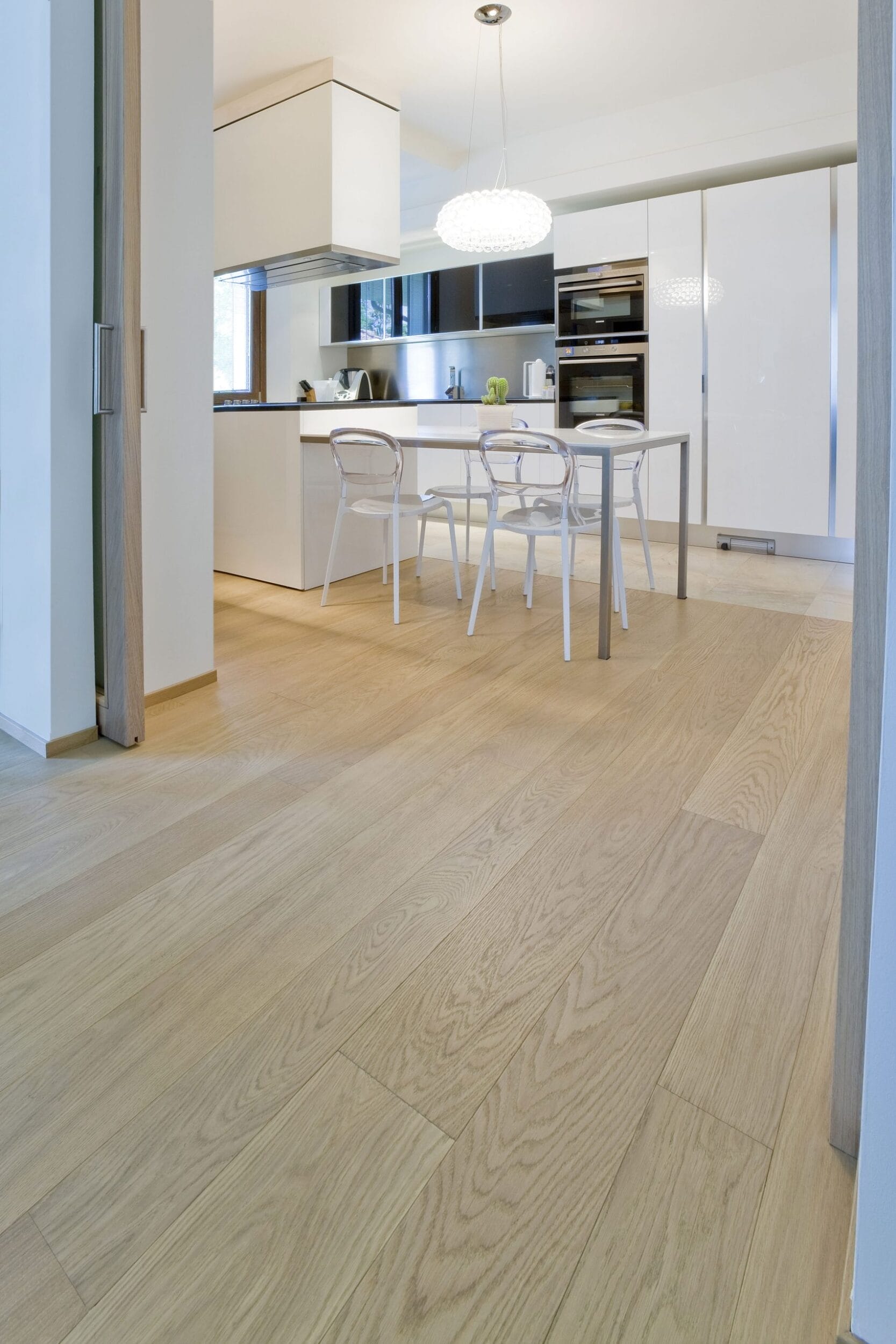 Cadogan Oak Lacquered Cadogan Oak Lacquered Wood Flooring in Dining Room