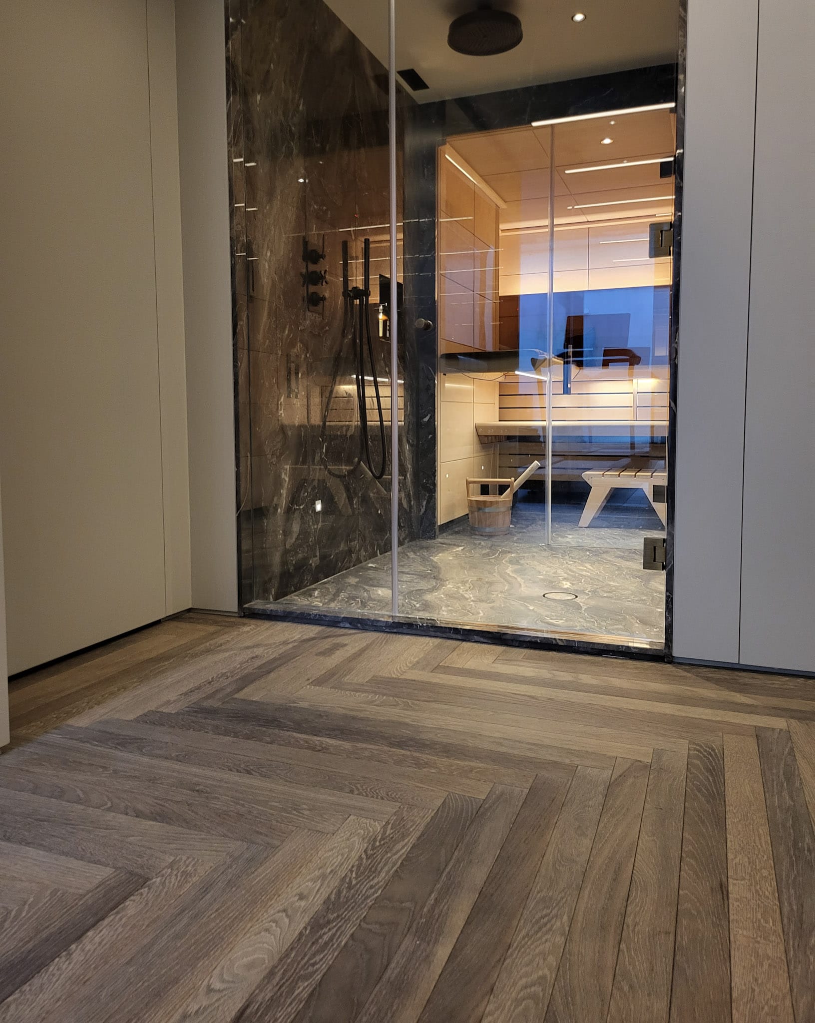 Narrow Strip Nevis Oak Herringbone Wood Flooring