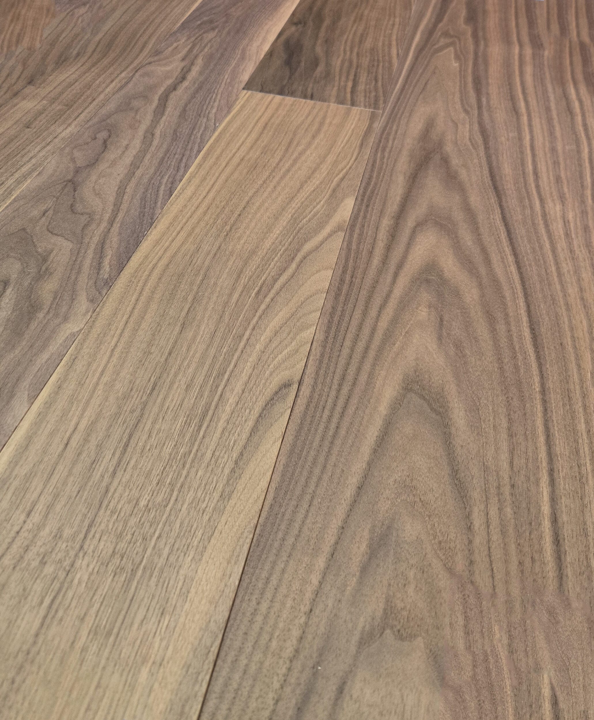 American Walnut flooring with a raw effect finish