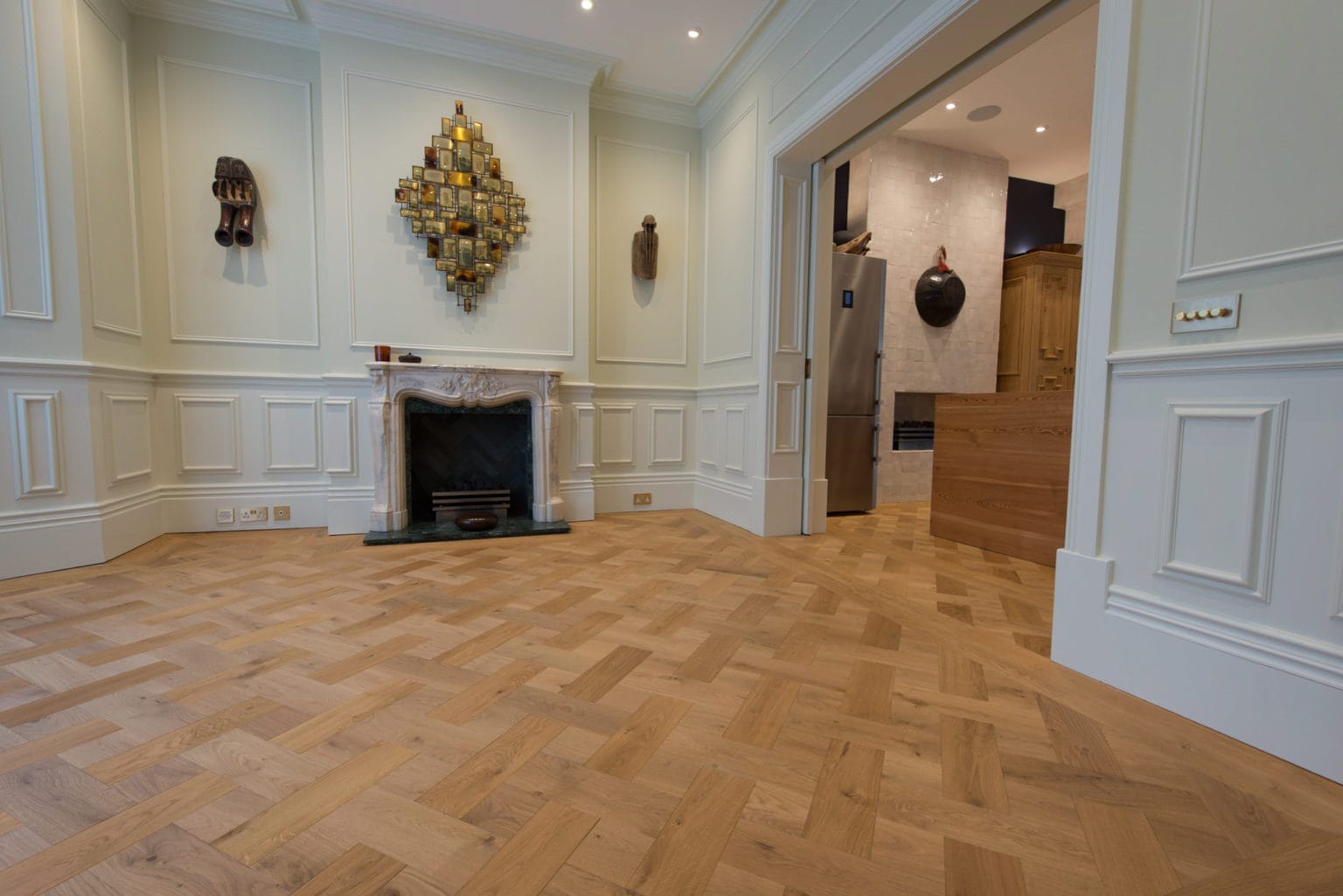Basketweave Oak brushed Oiled Wood Flooring