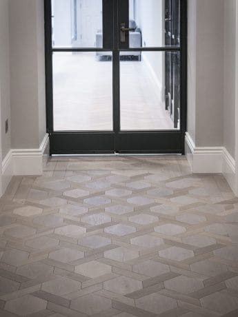 mansion weave oak parquet flooring in hallway
