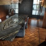 Dining Room with American Walnut F118 Parquet Wood Flooring