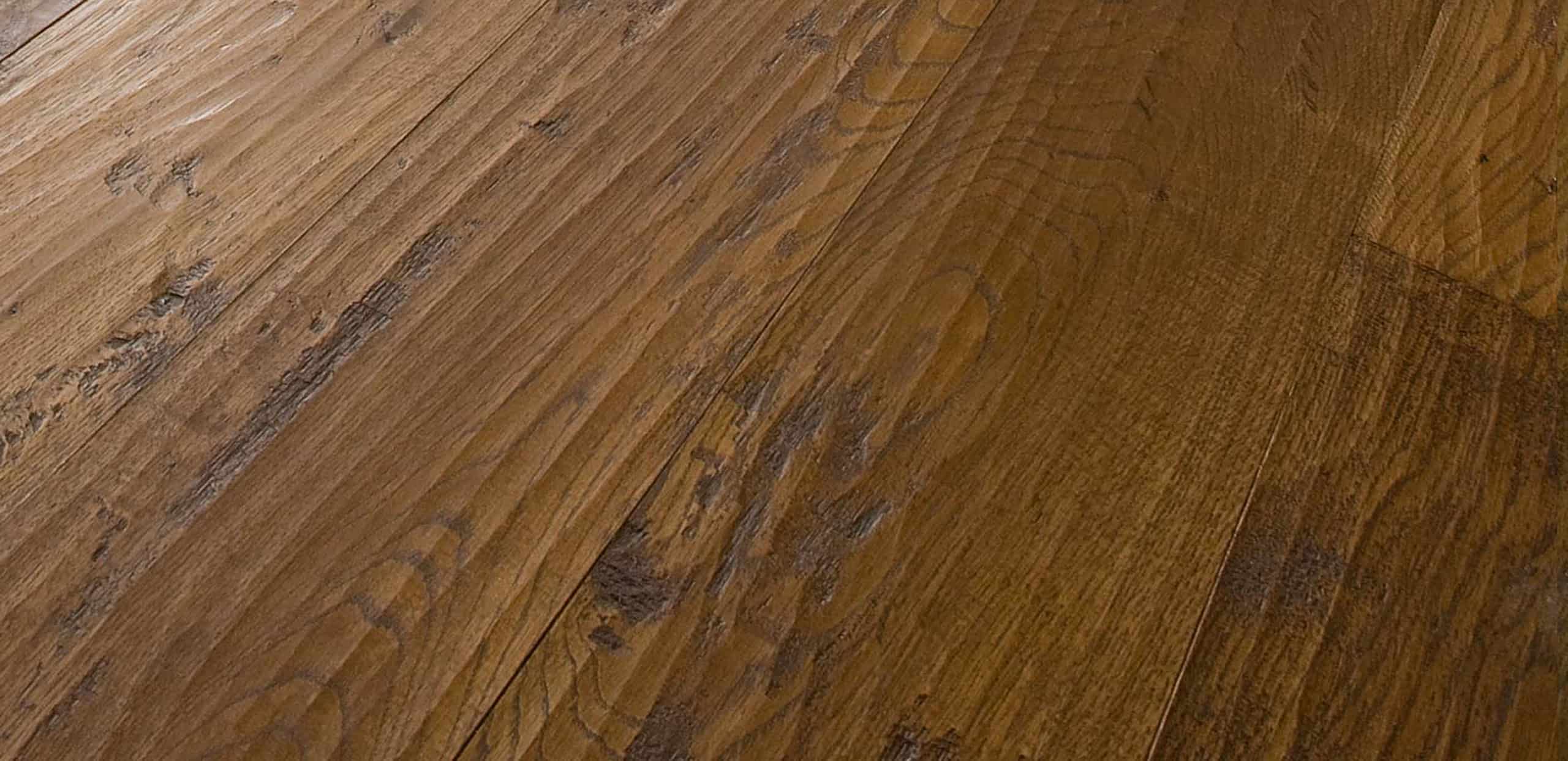 Close up of Hand Scraped Oak Floor