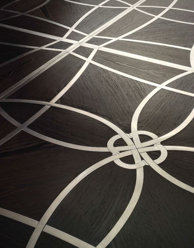 Marquetry Panel with metal inlay