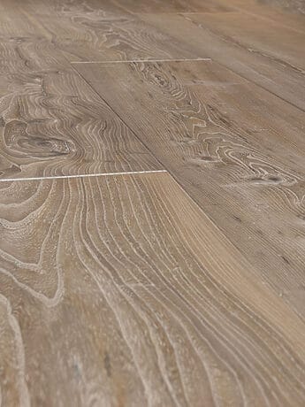 extra wide planks in European Elm with white wash finish