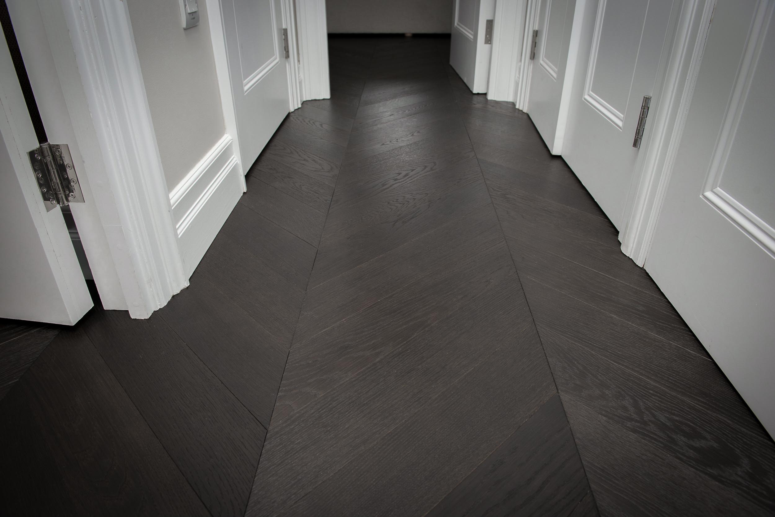 Black Oak Chevron Val D'Isere Oak Wood Flooring