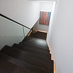 Swinley Oak wood flooring on stairs