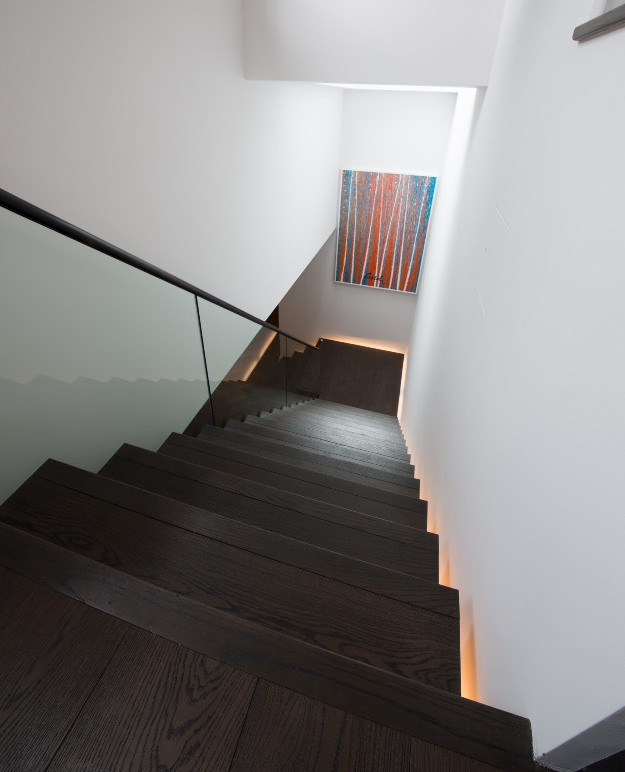 Swinley Oak wood flooring on stairs