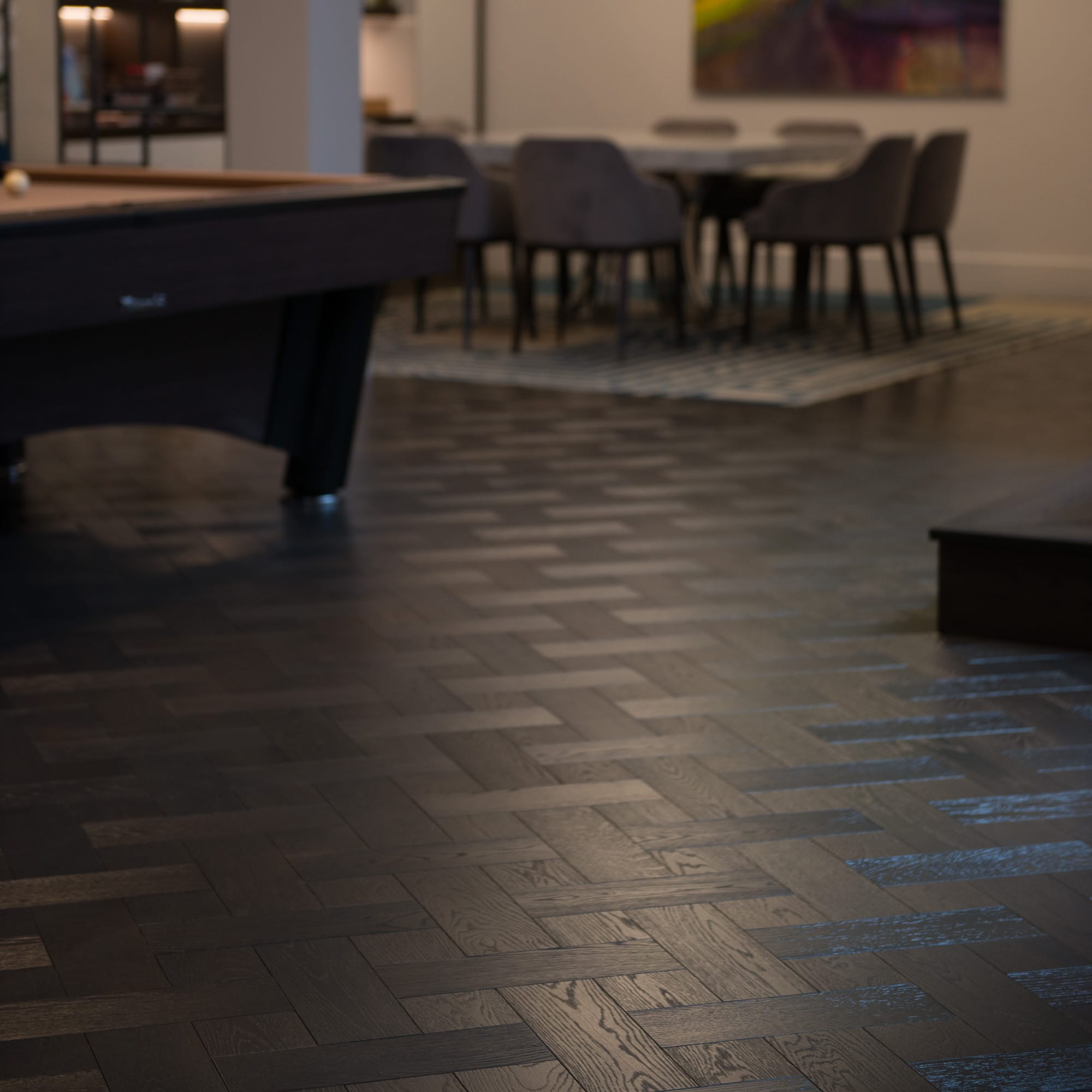 Dark Black Wood Floor Parquet