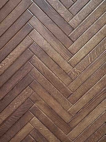 65 x 500mm narrow strip oak herringbone with large bevel