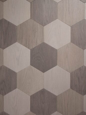 3 colour hexagon parquet