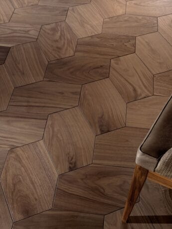 American Walnut Honeycomb Pattern Parquet Wood Flooring