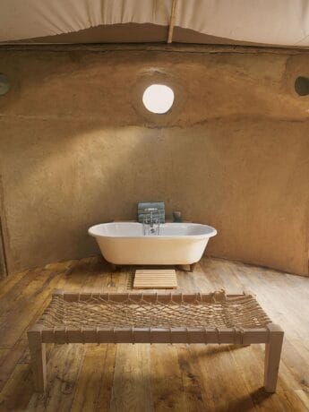 Reclaimed Oak Flooring in Bedouin tent