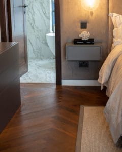 Thermo Oak Herringbone Wood Flooring