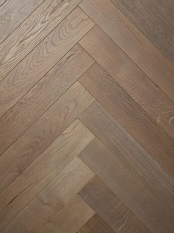 Grey Brown Oak Herringbone Wood Floor