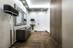 Aperto herringbone hallway