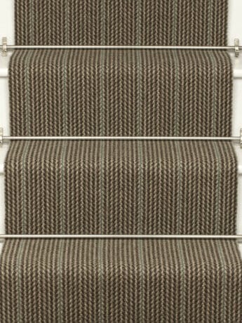 Broadcloth Teal Flatweave Stair Runner