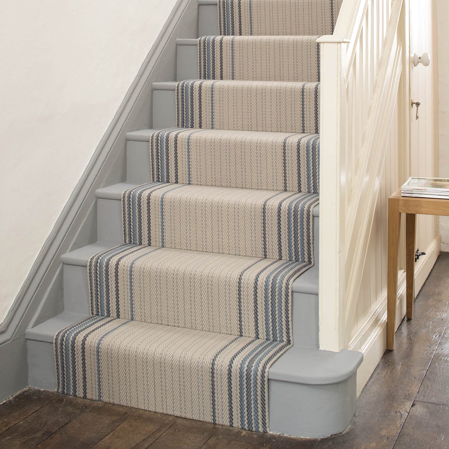 Hayward Prussian Flatweave Stair Runner