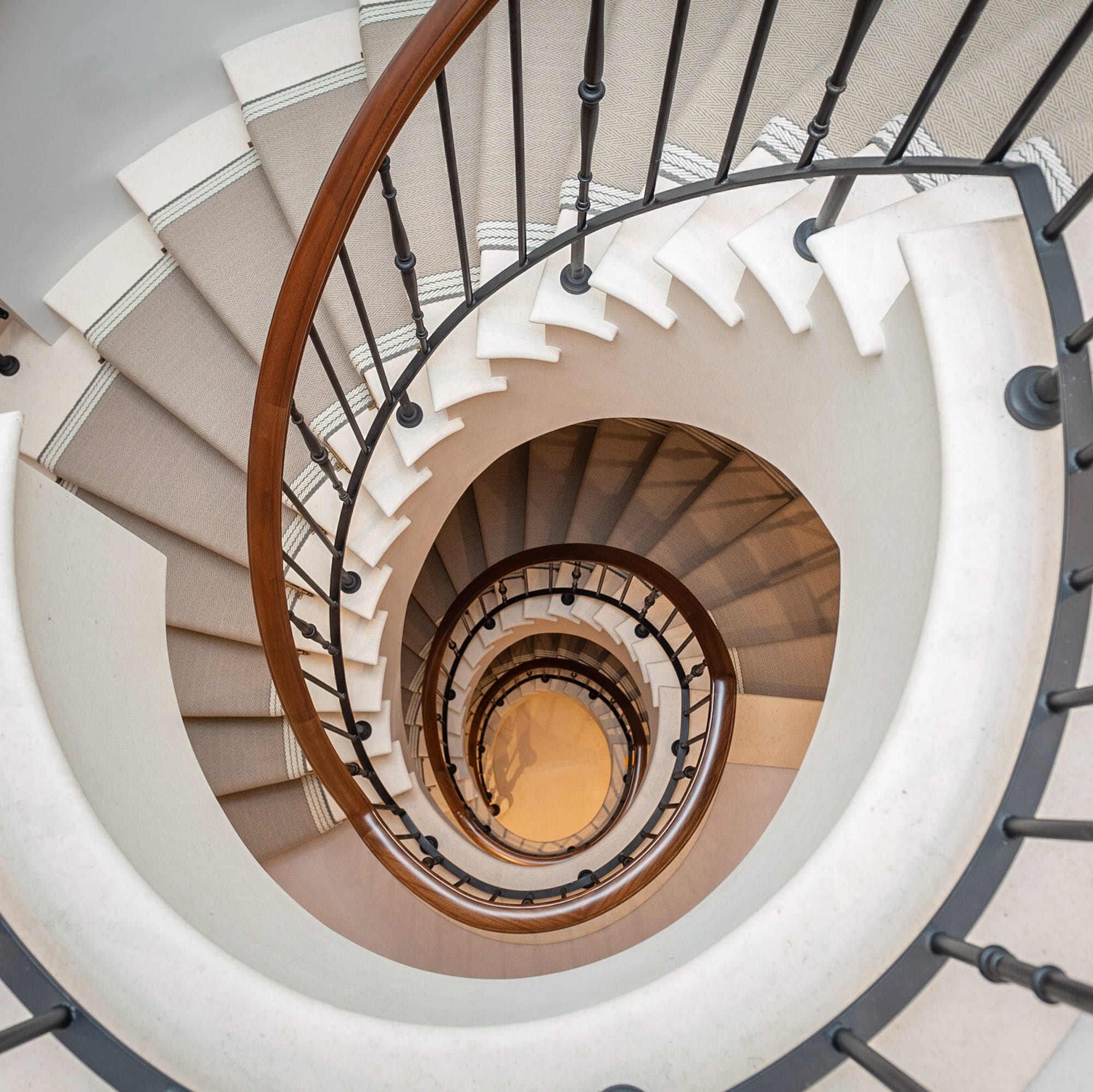 Stripes Finley FG04 Linen & White Flatweave Stair Runner