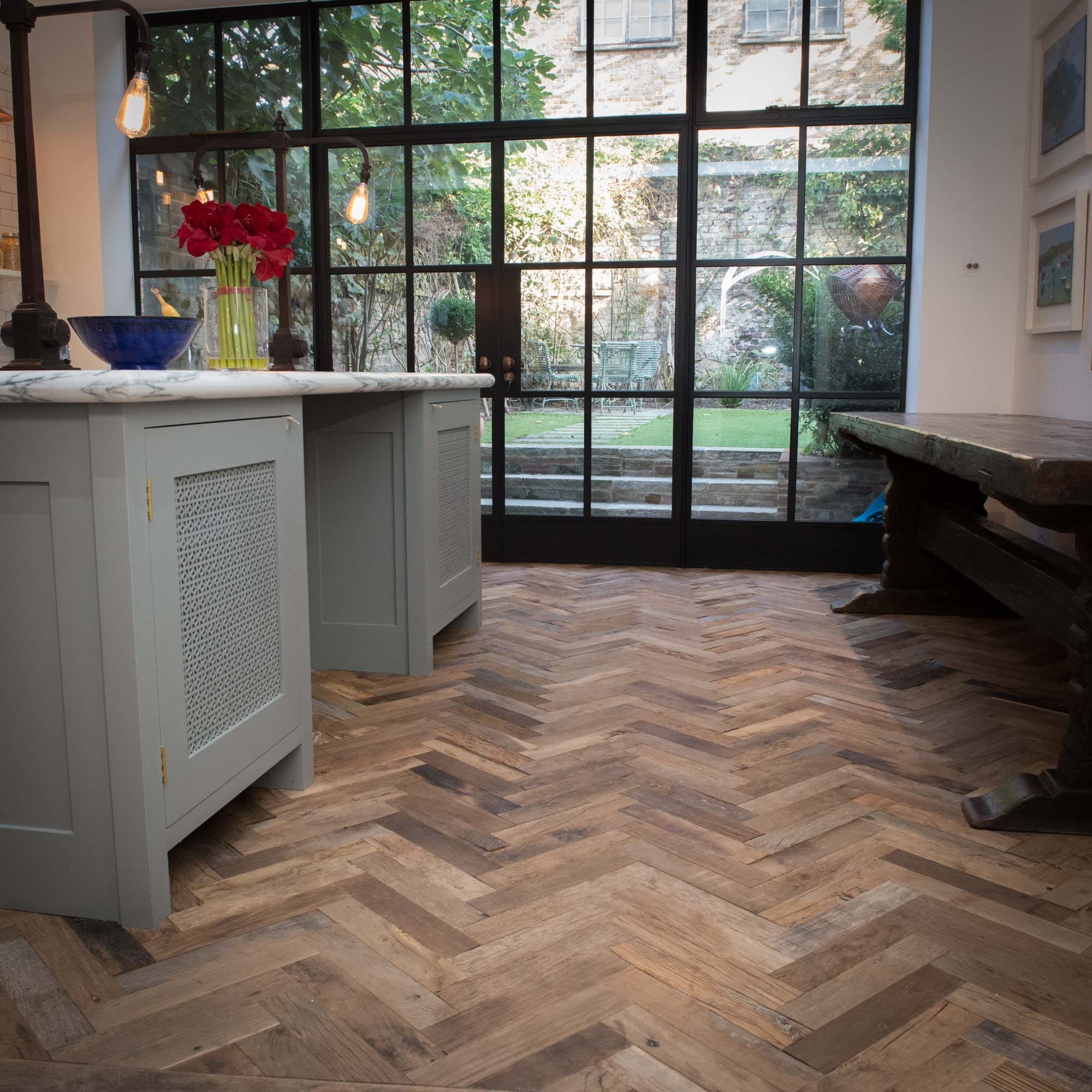 Reclaimed Oak Herringbone