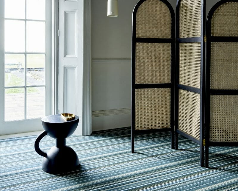 Blue Stripe wool Carpet