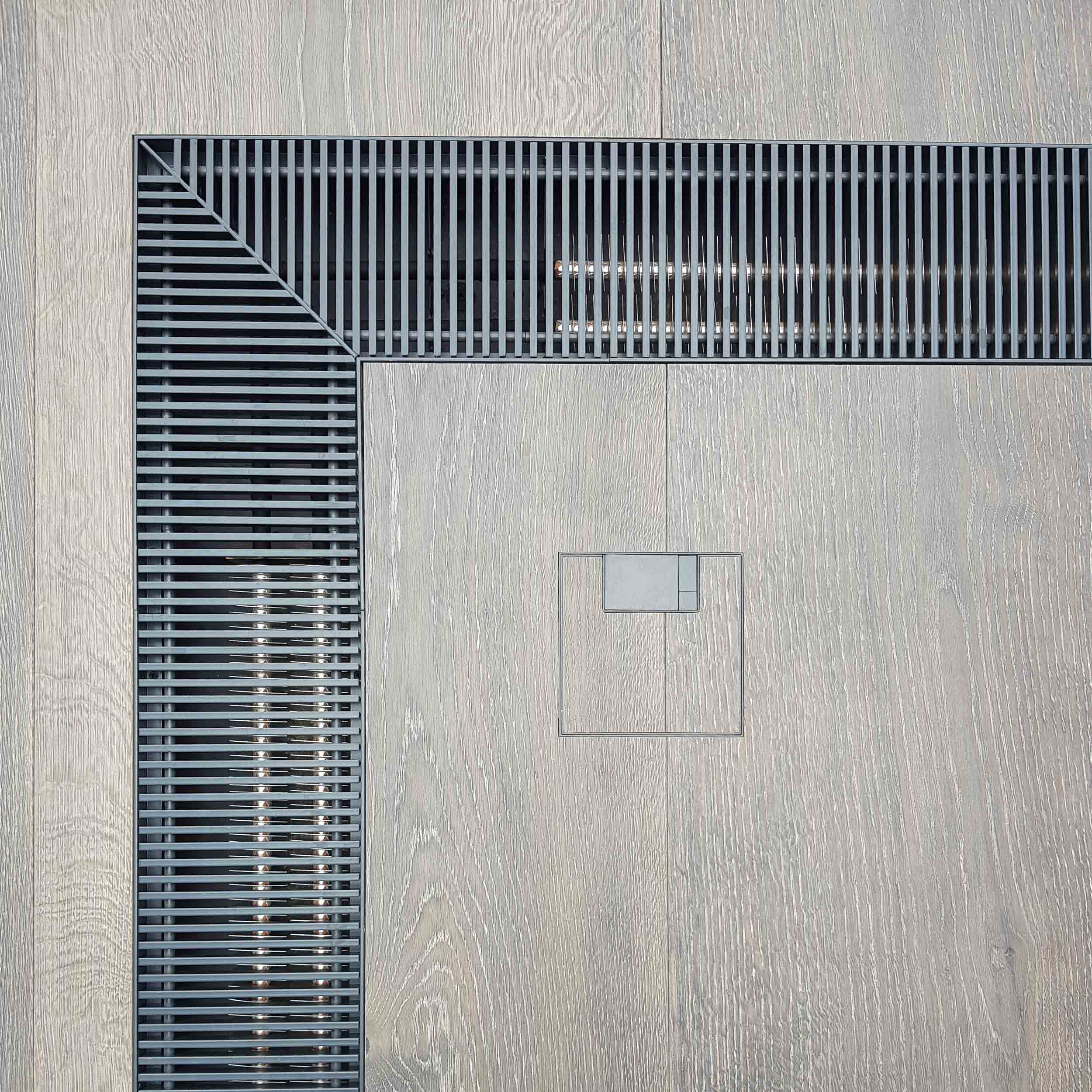 Wood Floor inlaid with wood floor socket