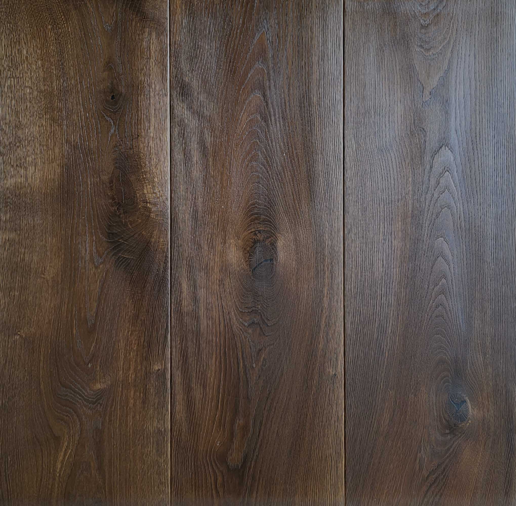 Dark Smoked Oak Time Worn 1 Oiled Dark Smoked Oak flooring aged