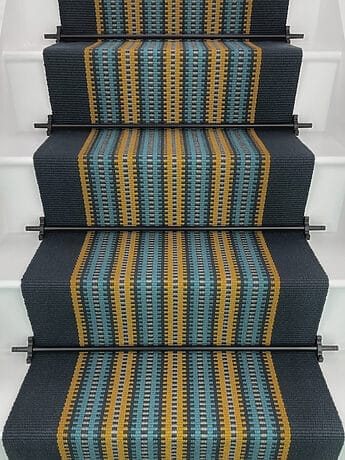 Blue orange Modern Stair Carpet Runner