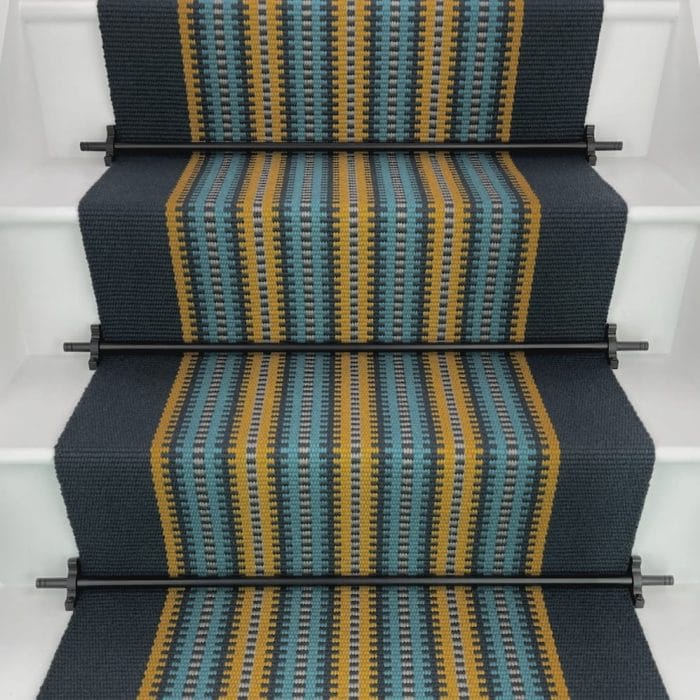 Blue orange Modern Stair Carpet Runner