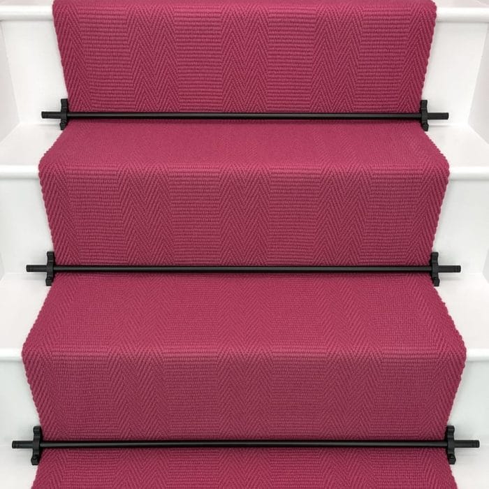 Parisien Pink Morden Flatweave Stair Runner Neutral Colour