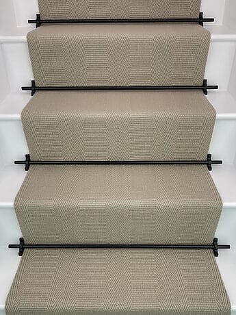 Beige Morden Flatweave Stair Runner Neutral Colour