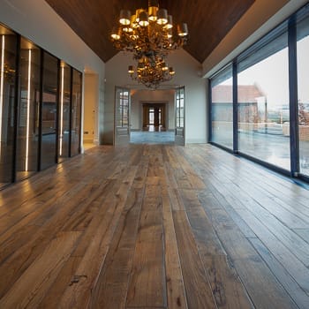 Reclaimed Wood Flooring in a barn