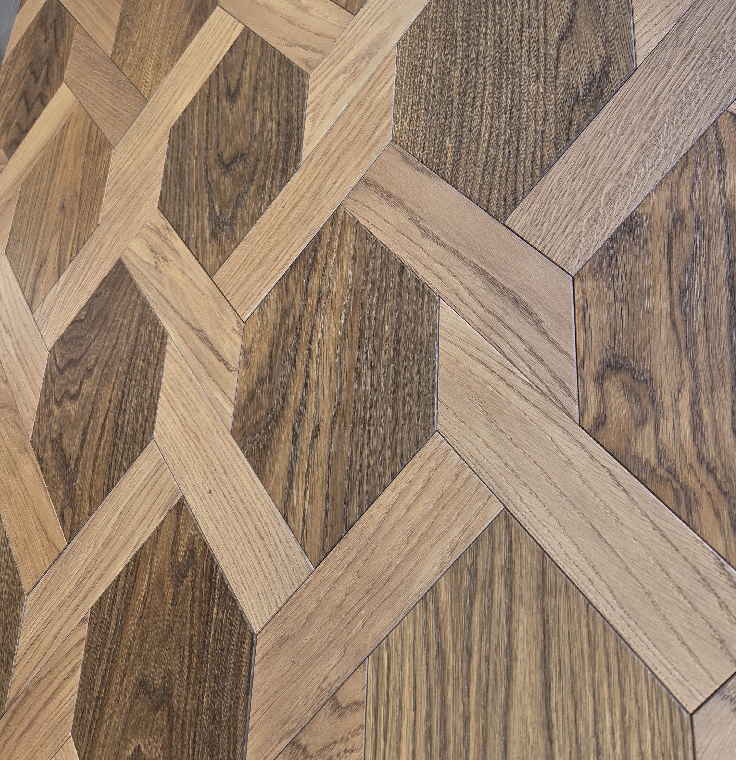 2 Tone Mansion Weave-2 2 tone oak mansion weave parquet flooring