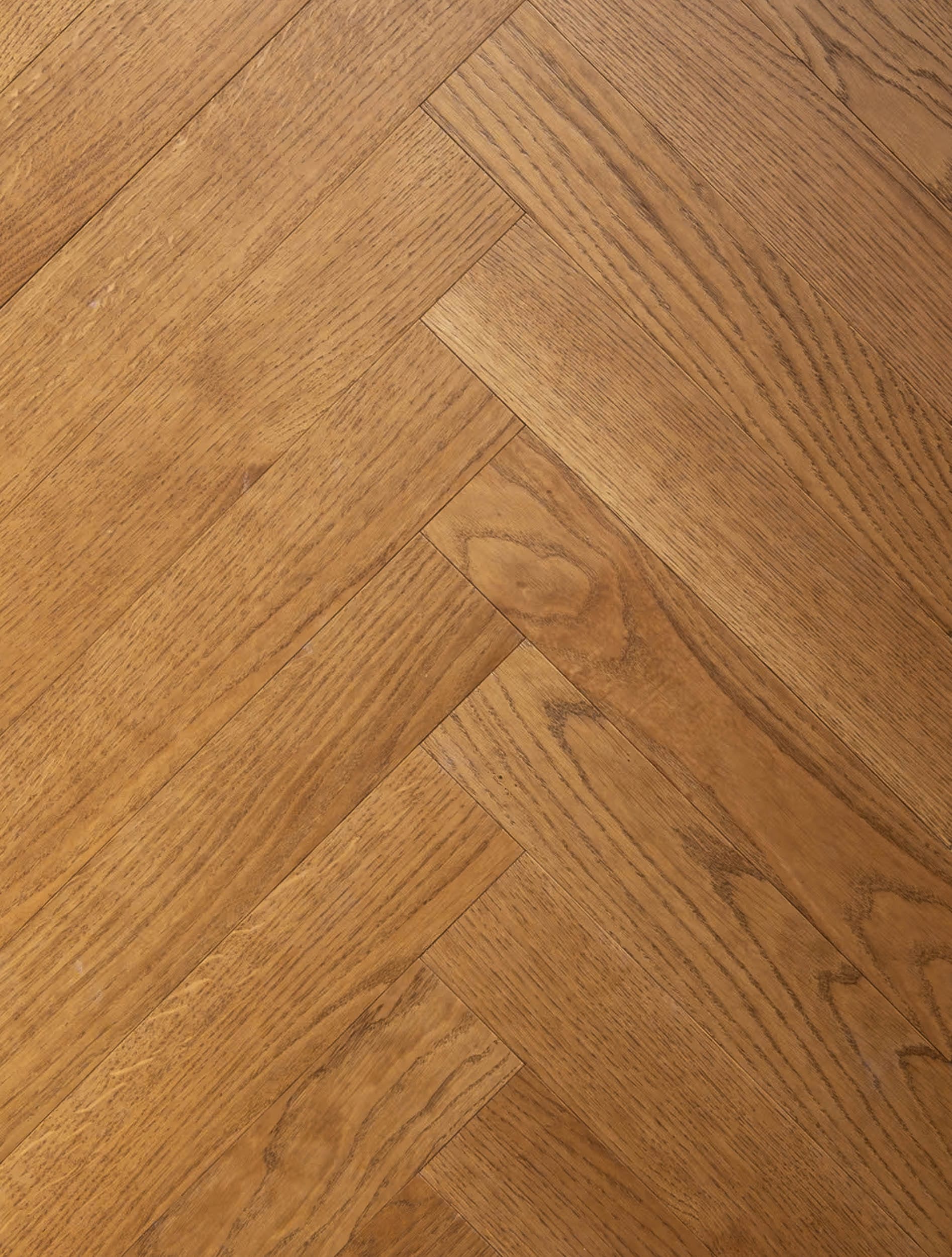 Oak Antique Lacquered Mid Tone Herringbone Wood Flooring