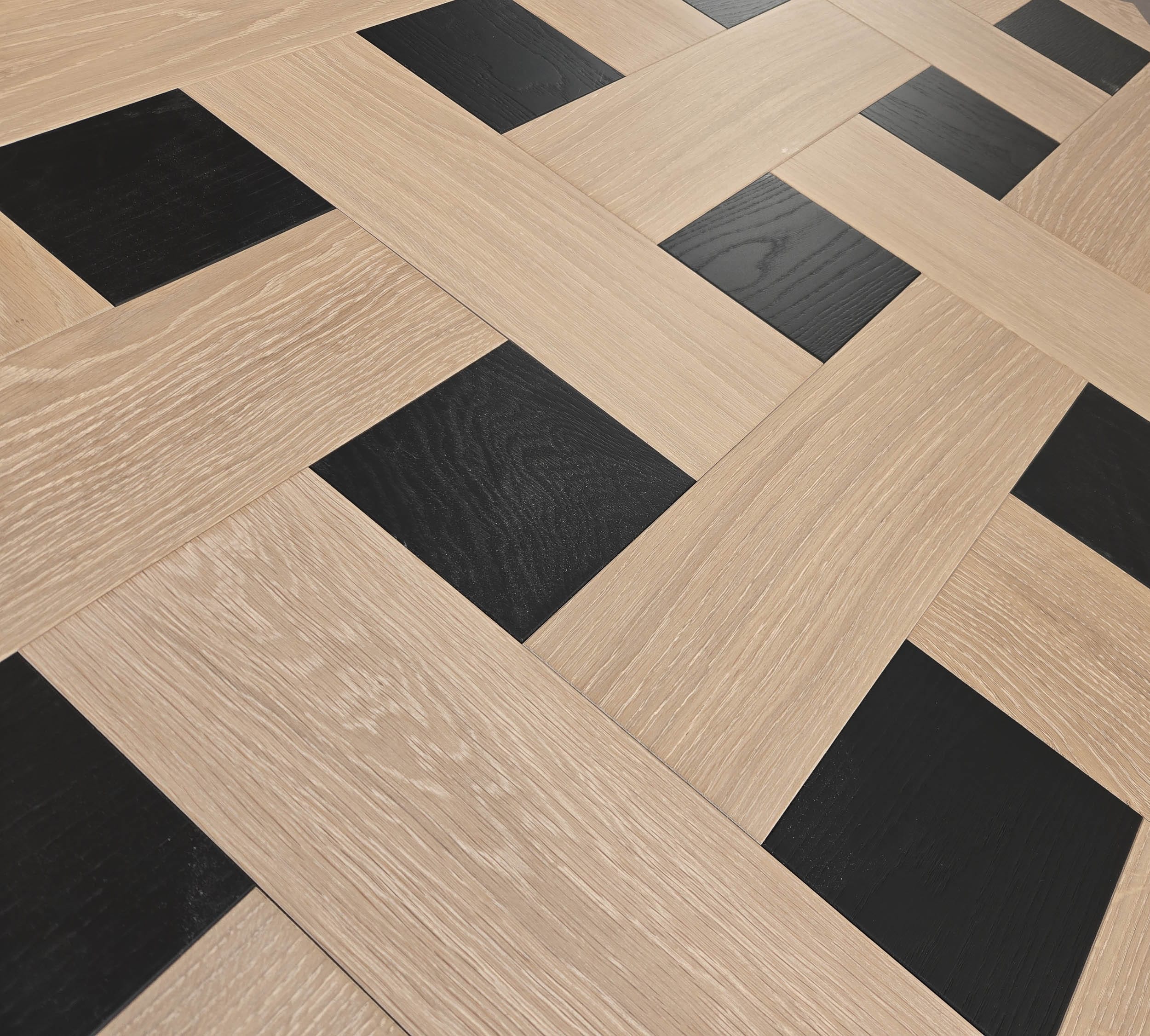 basketweave Parquet Flooring-3 Black and light oak basket weave flooring