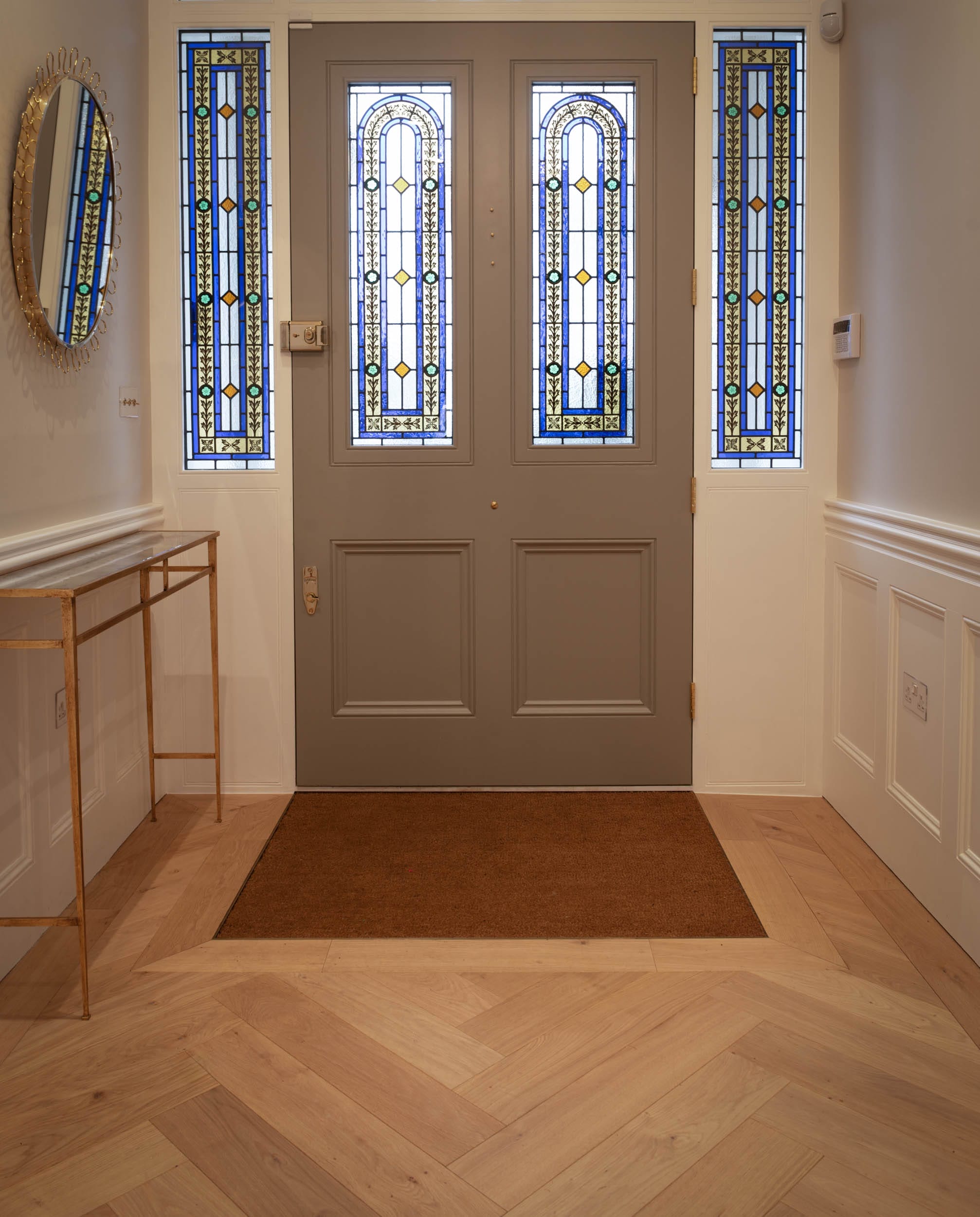 Coir Matt Well with Oak Flooring frame