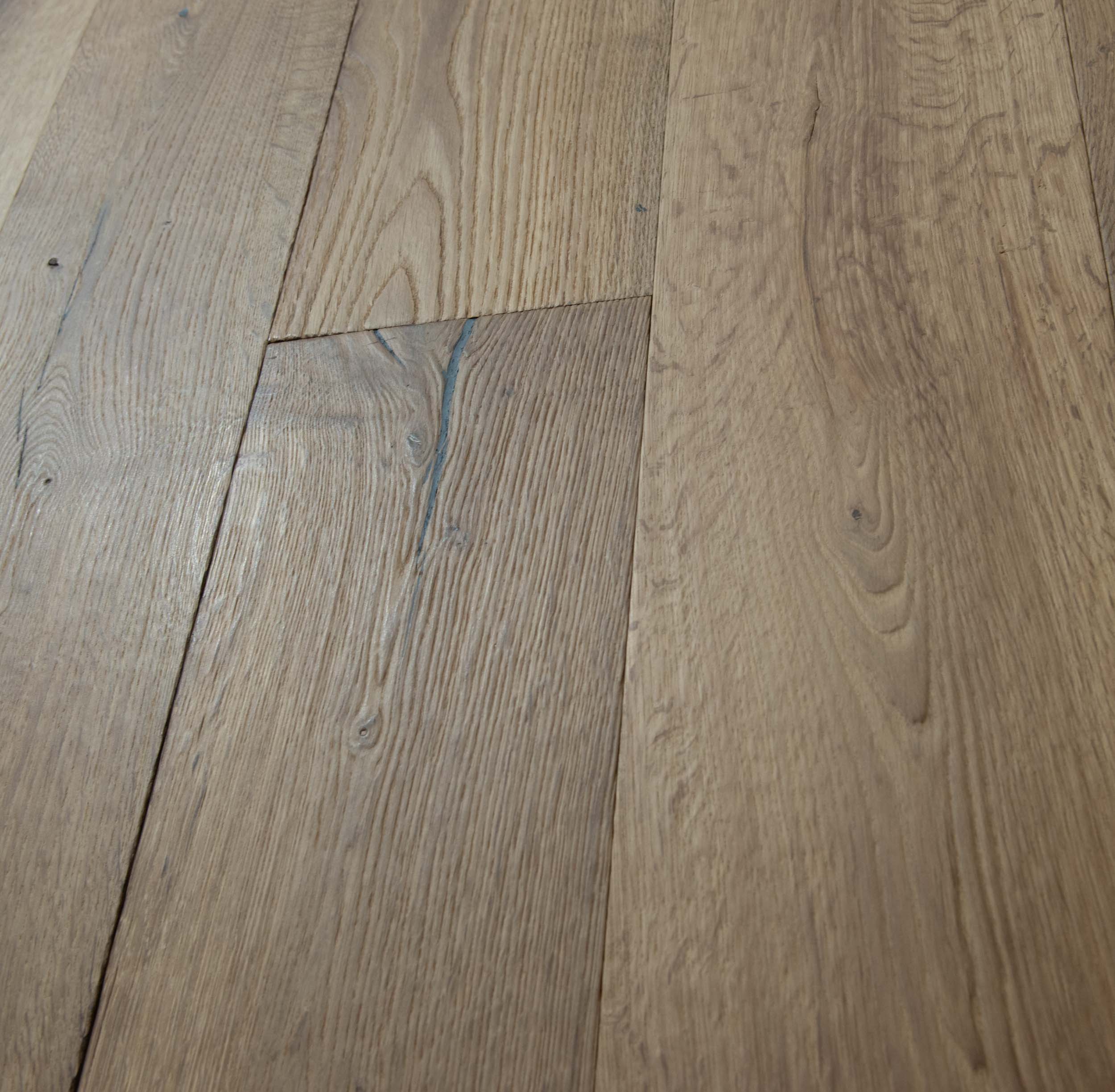 brushed and aged oak flooring