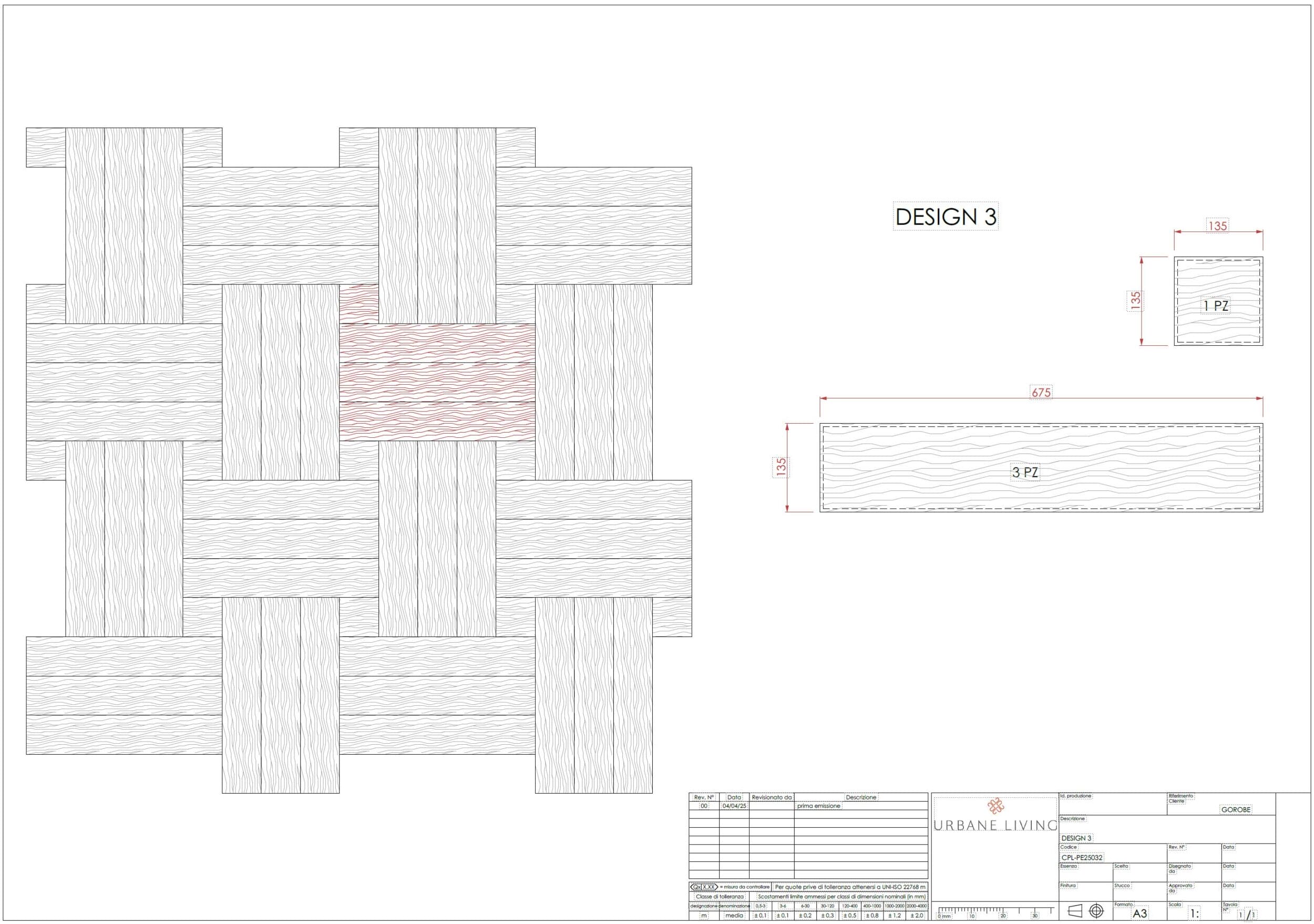 technical drawing for basketweave design 3