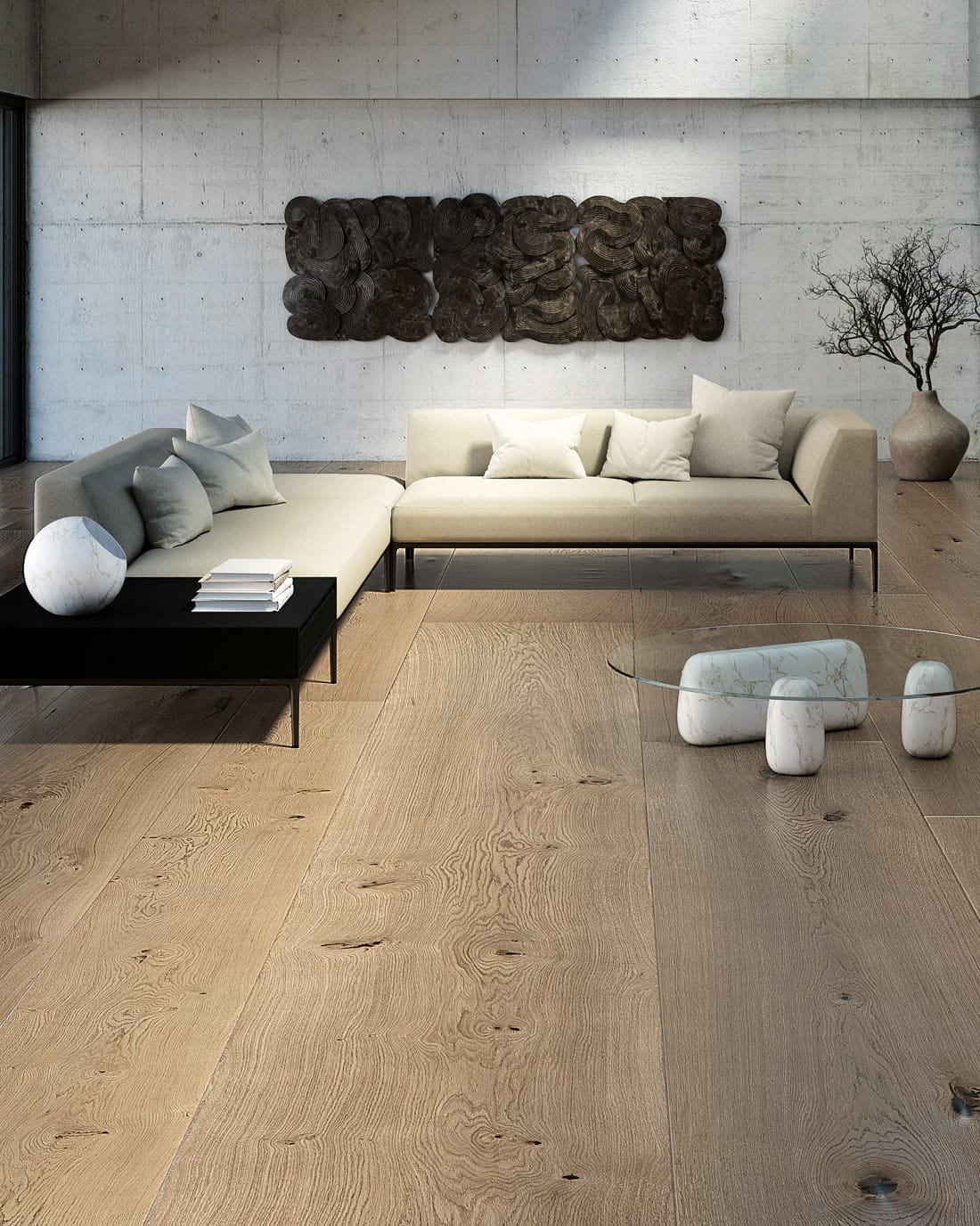 very wide oak flooring