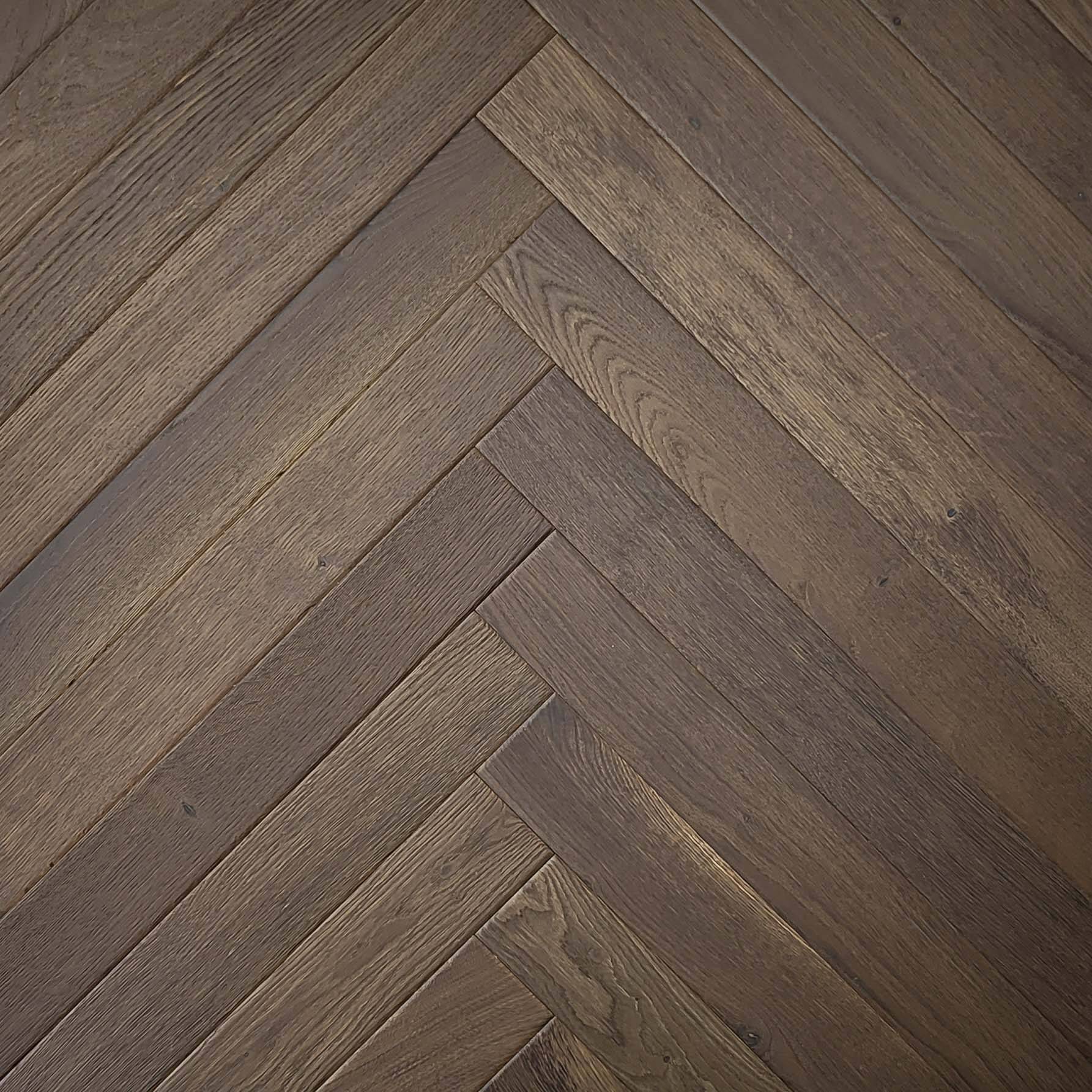 Medium Thermo Oak Herringbone Wood Flooring